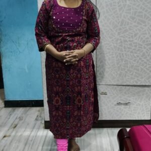 OFFICE WEAR - POCHAMPALLI COTTON KURTI